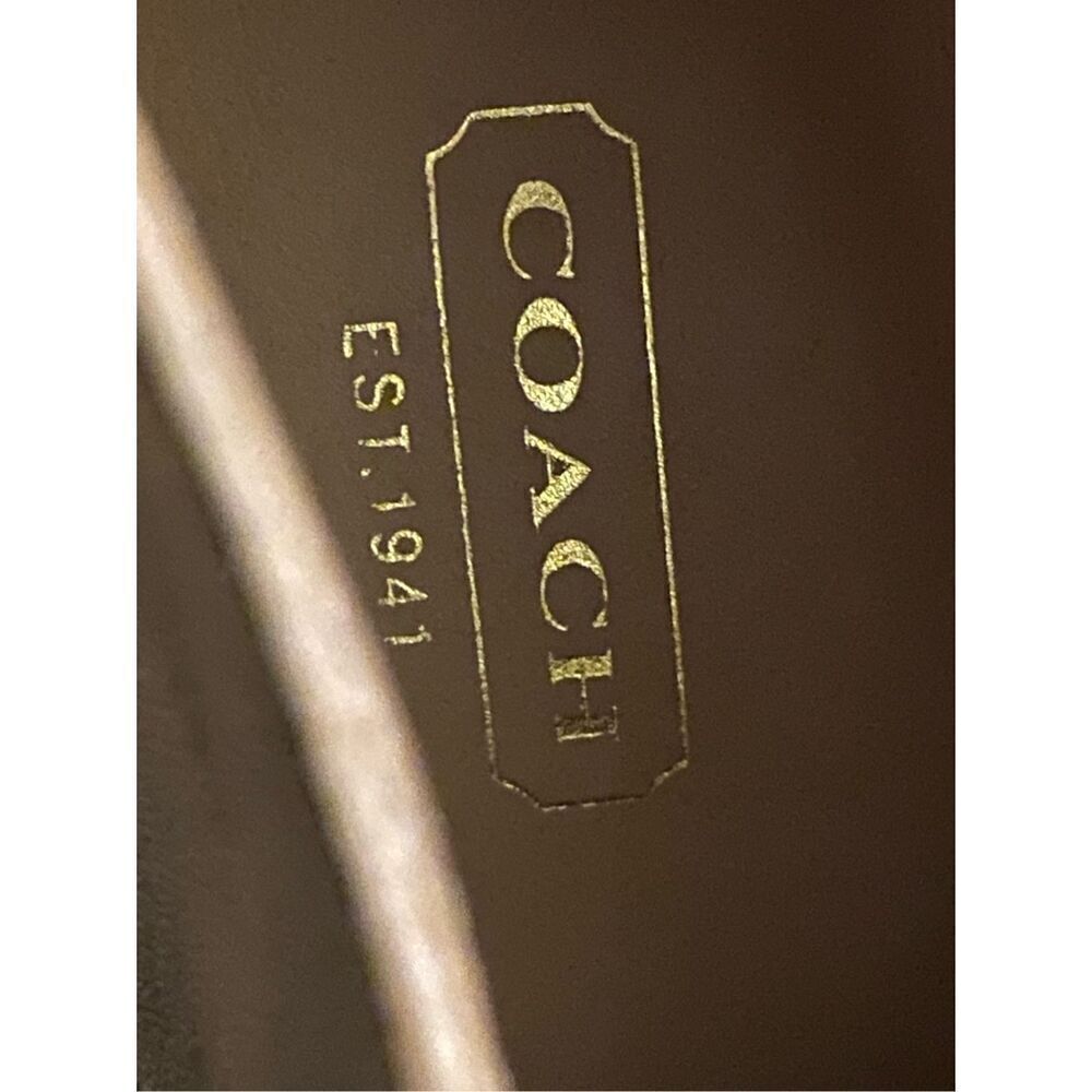 Coach Womens Cary Ankle Boots Brown Slim Heels Tasseled Split Toe Zipper 7.5B - Picture 6 of 7